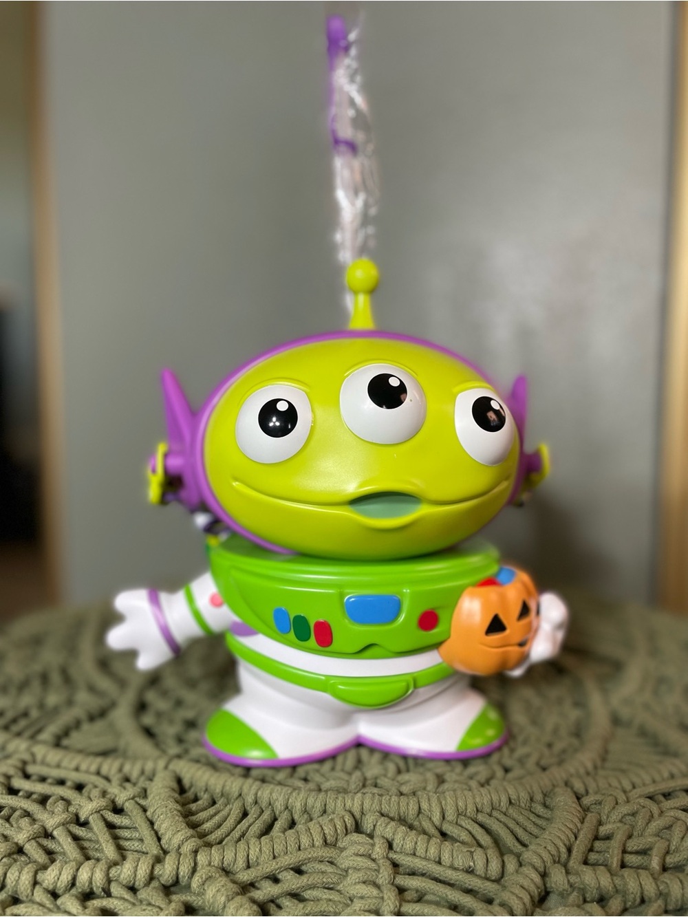 Disney Toy Story Alien Toy Figure with Pumpkin Bucket Slipper